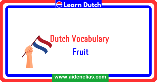 Dutch Vocabulary Fruit