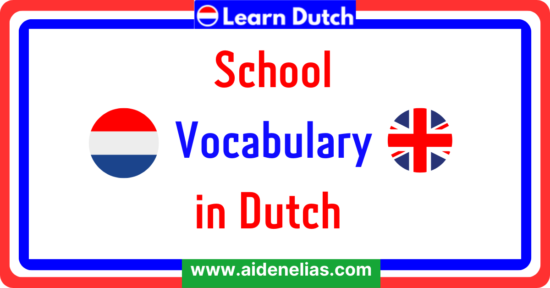 School Vocabulary in Dutch