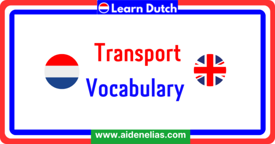 Transport vocabulary in Dutch