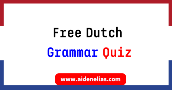 Free Dutch Grammar Quiz